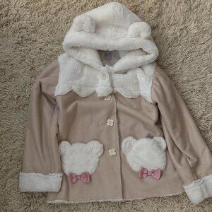 Axes Femme Kids Teddy bear hooded jacket